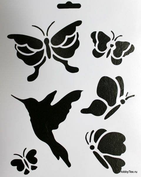 Трафарет бабочки на стену