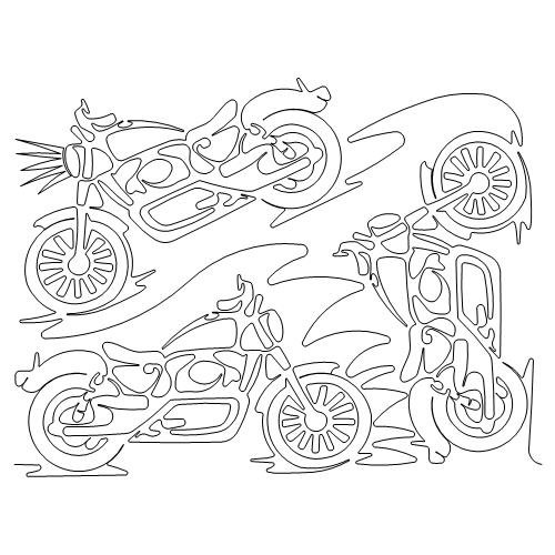 Трафарет байк