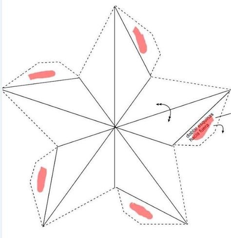 Пятиконечная объемная звезда из бумаги схема
