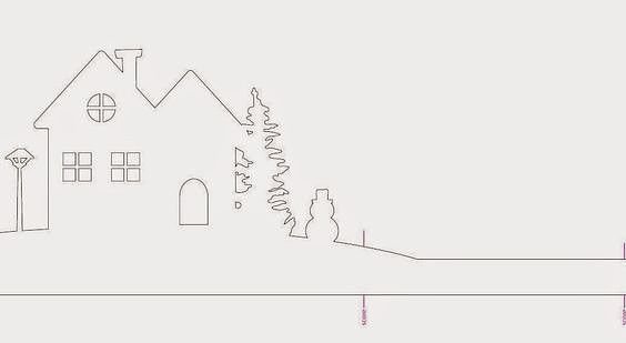 Домик трафарет