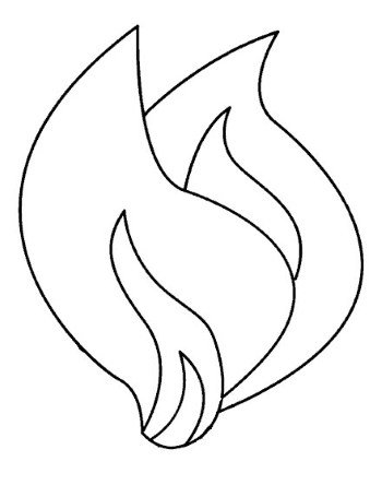 Огонь трафарет