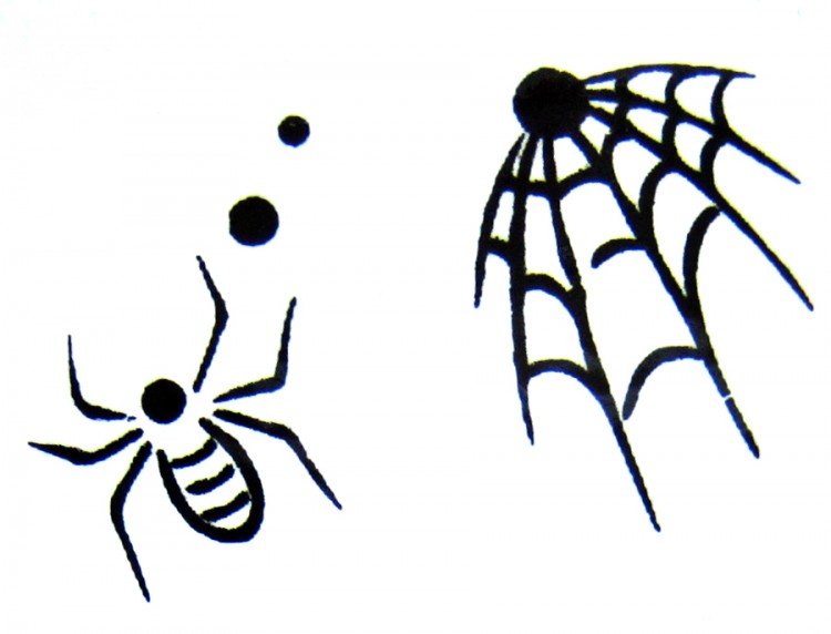 Паутина трафарет