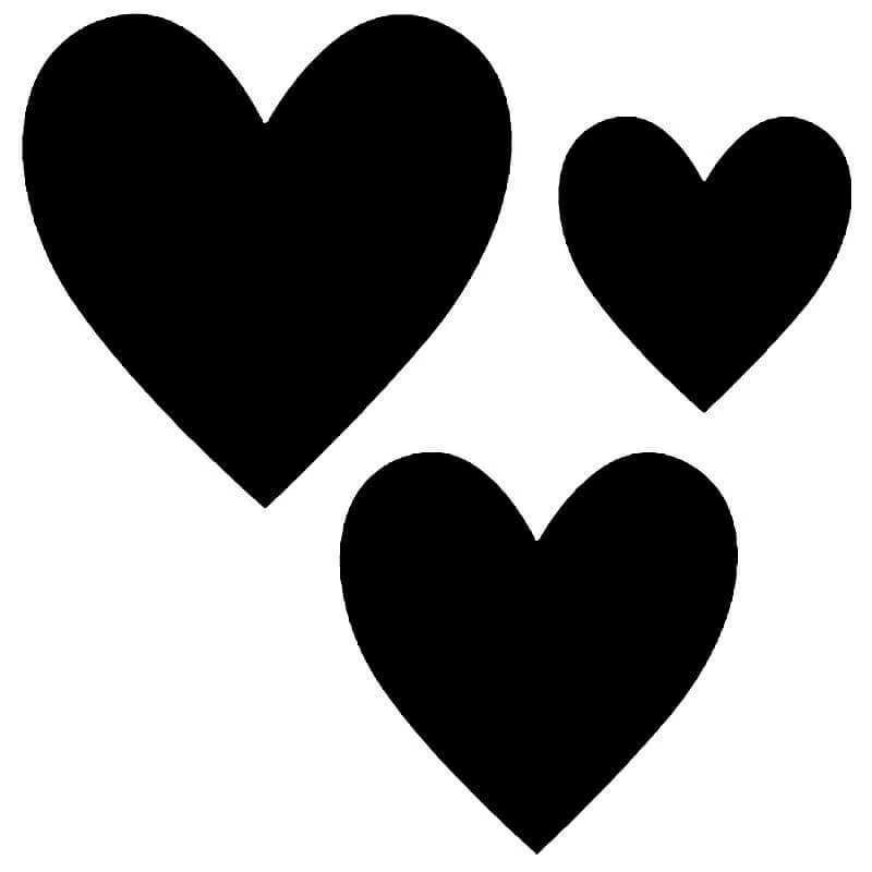 Сердце трафарет