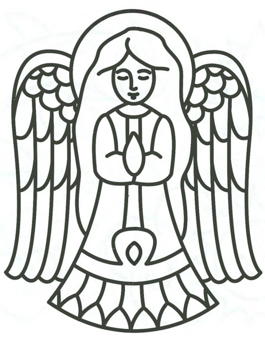 Раскраска ангела
