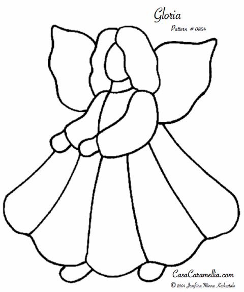 Витраж ангел шаблон