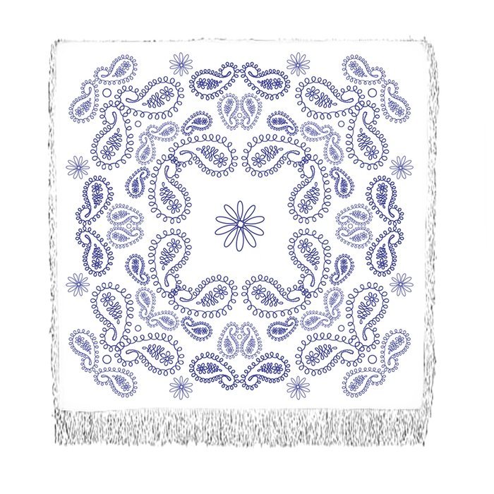 Павлопосадский платок раскраска