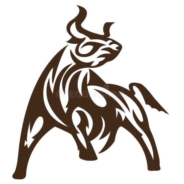 Трафарет быка для травления