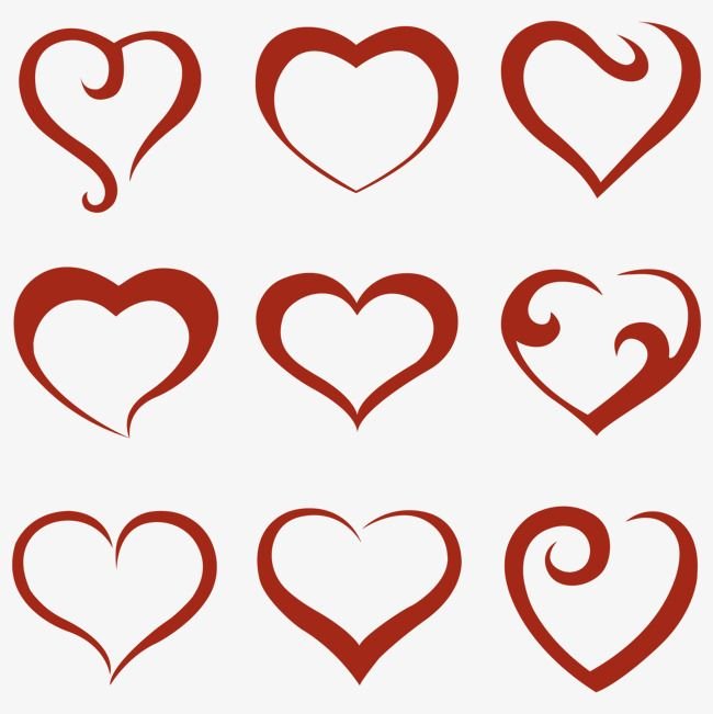 Сердечко контур