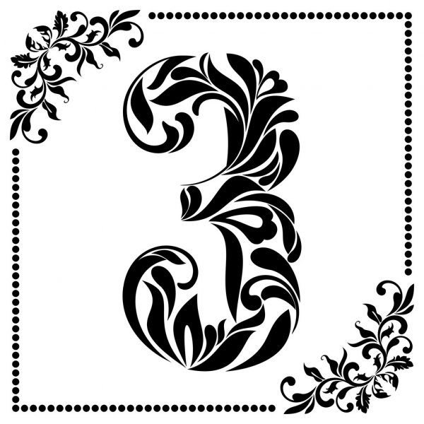 Цифры с орнаментом