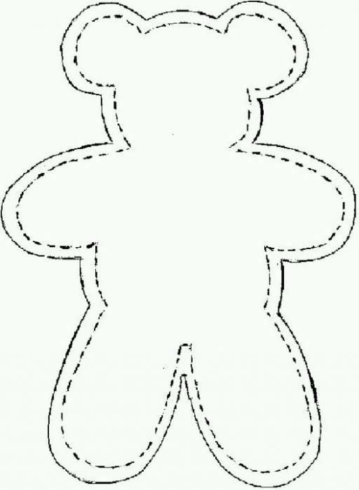 Трафарет мягкой игрушки