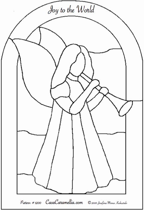 Витраж ангел трафарет