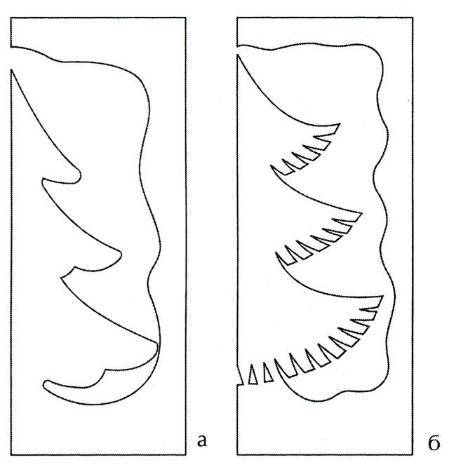 Трафарет елки для вырезания
