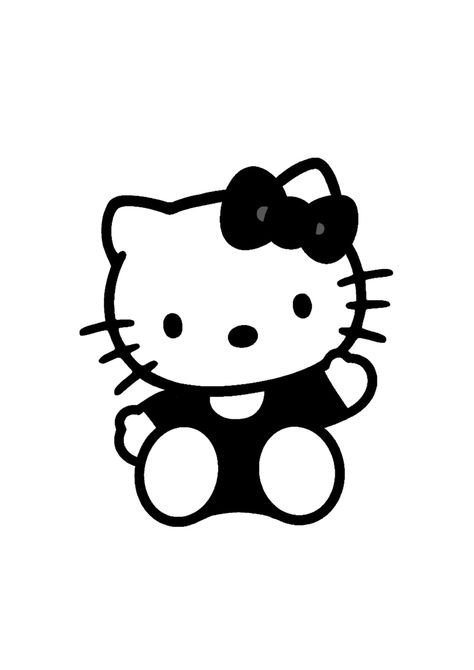 Хелло Китти черная белая