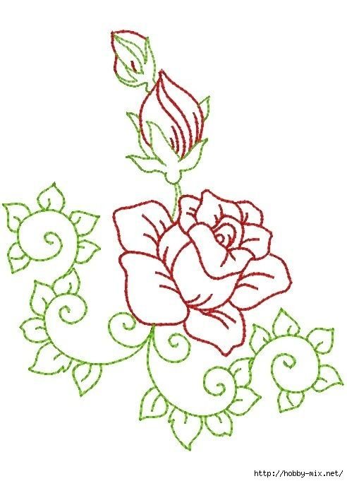 Трафареты цветов для вышивания