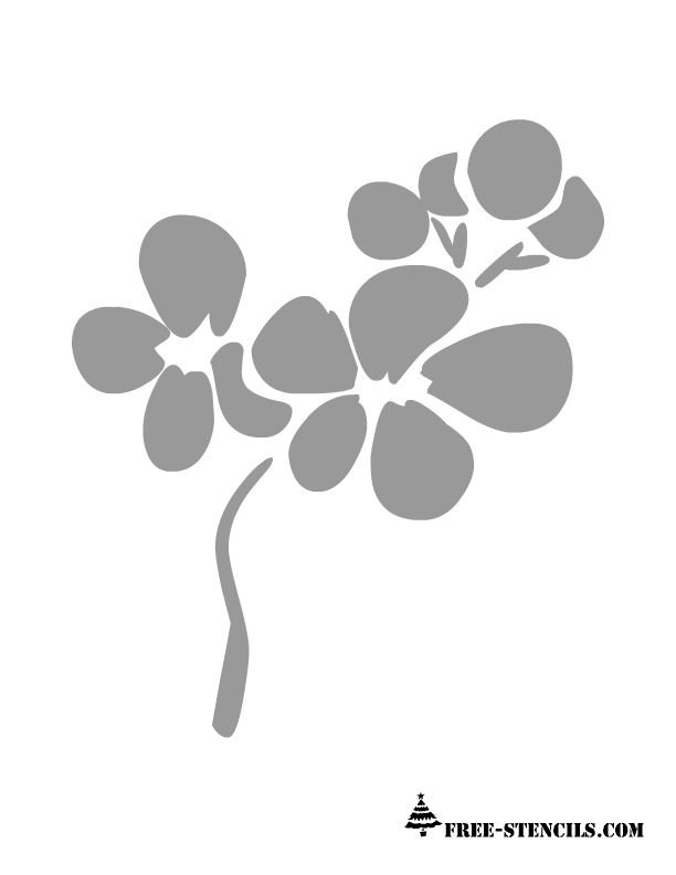 Трафареты цветов на стену
