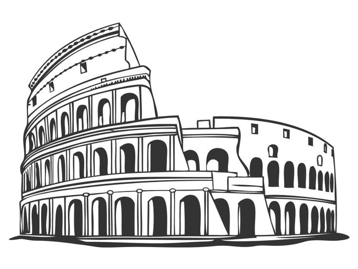 Колизей в Риме рисунок
