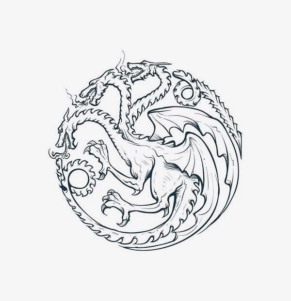 Дракон Таргариенов тату