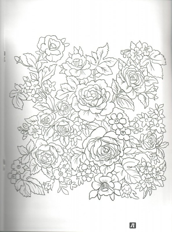 Павловопосадские платки раскраска