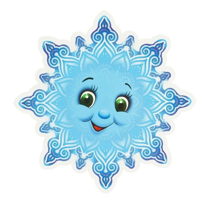 Снежинки цветные