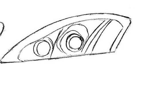 Раскраска для детей фары автомобиля