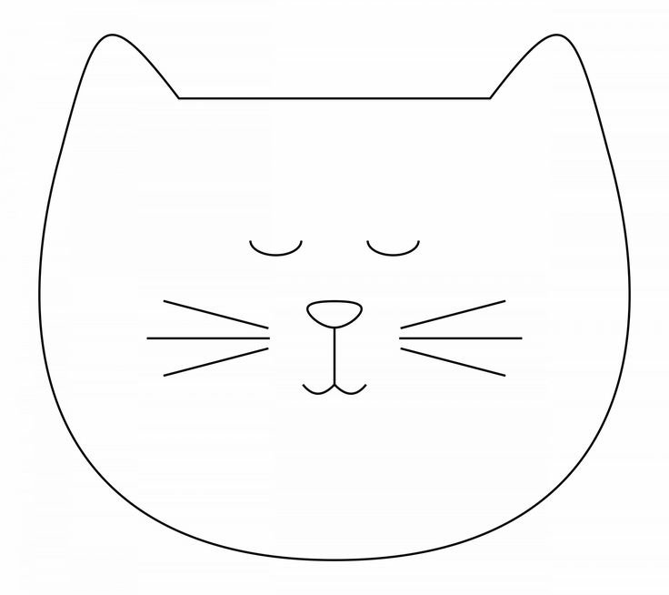 Мордочка котика трафарет