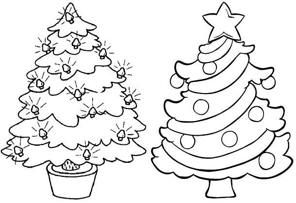 Елка раскраска