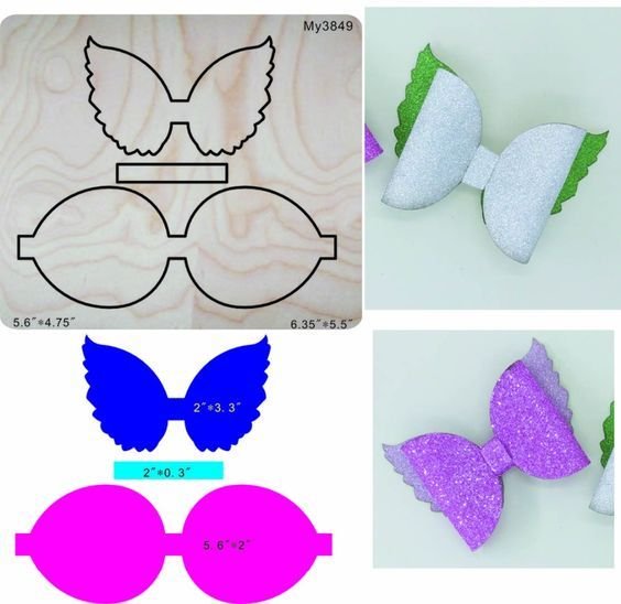 Шаблоны для изготовления бантиков из фоамирана