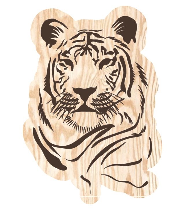 Панно тигр из фанеры