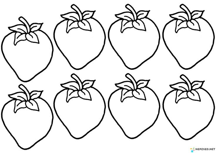 Клубника трафарет