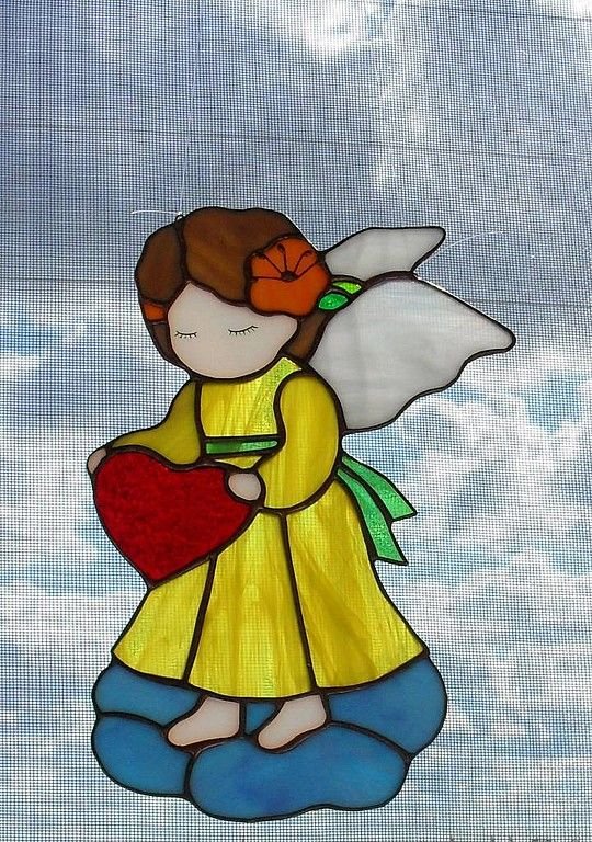 Ангелочек витраж