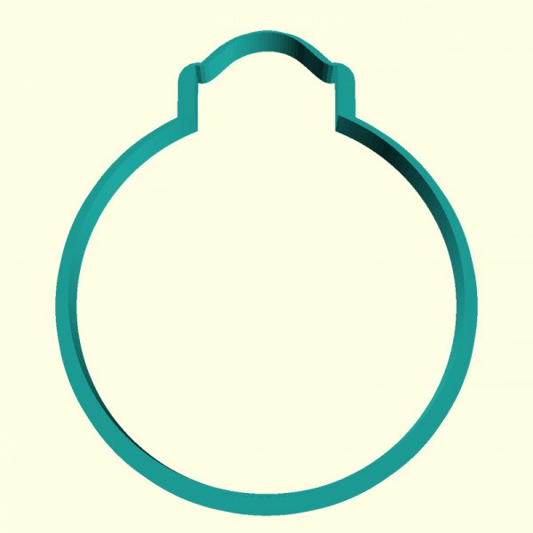 Трафарет пряник новогодний шар