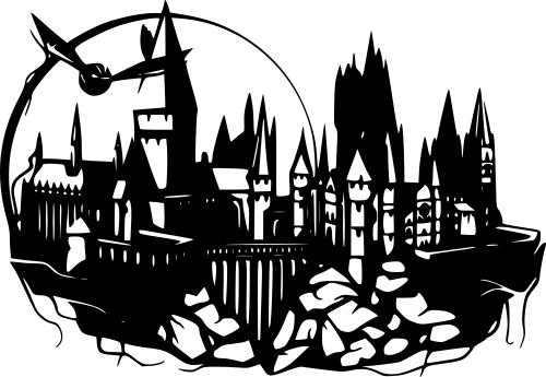 Замок Гарри Поттера вектор