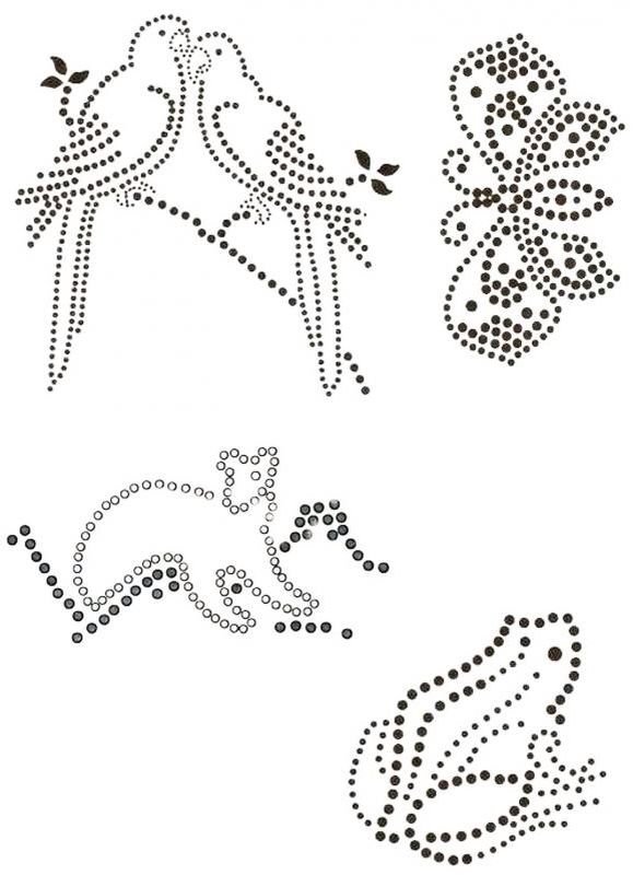 Точечный трафарет для страз