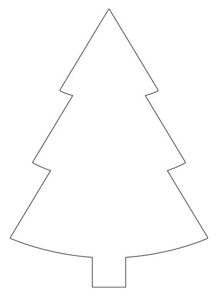 Шаблон елочки для аппликации