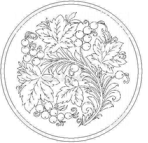 Раскраска "Хохломская роспись"