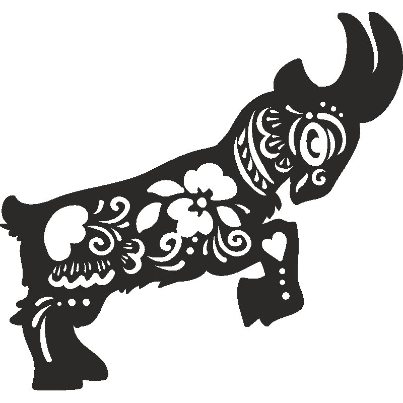 Козлик трафарет