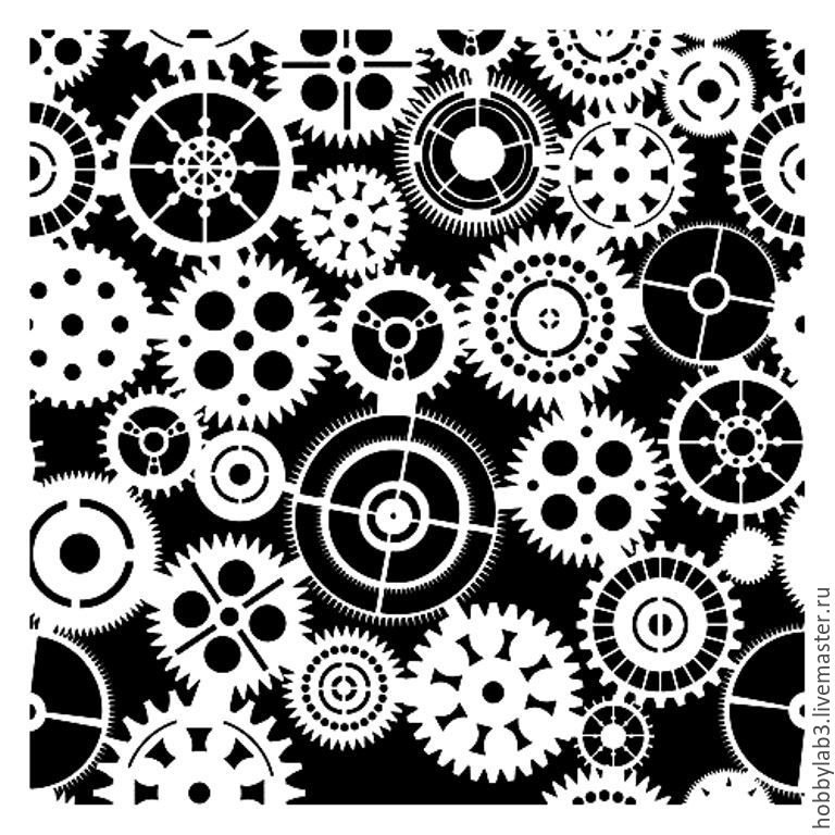Трафарет шестерни