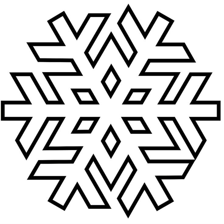 Снежинка раскраска
