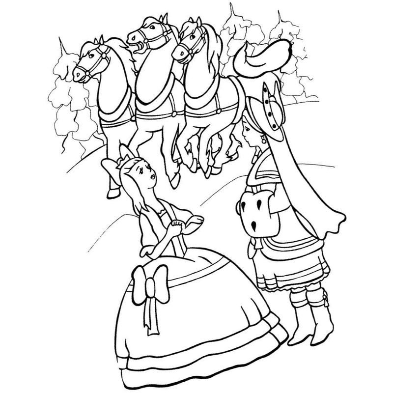 Раскраска по сказке 12 месяцев