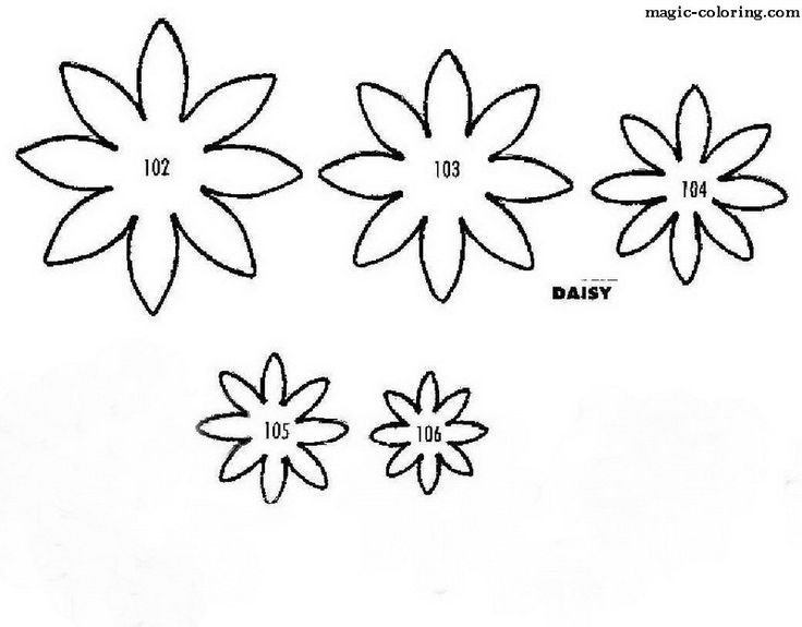 Цветок трафарет для аппликации