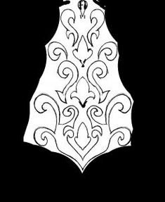 Узор на костюм Снегурочки трафарет