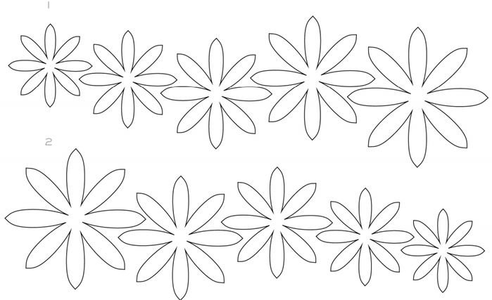 Цветы трафарет для вырезания