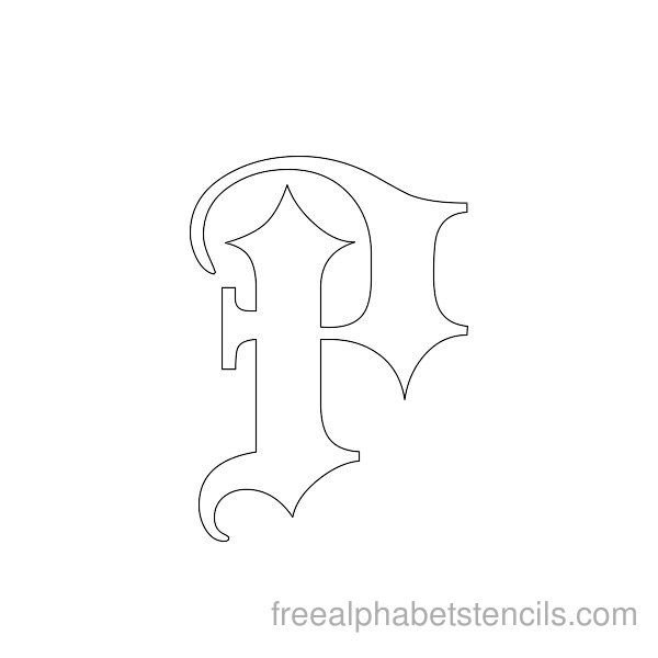 Шаблоны букв готические