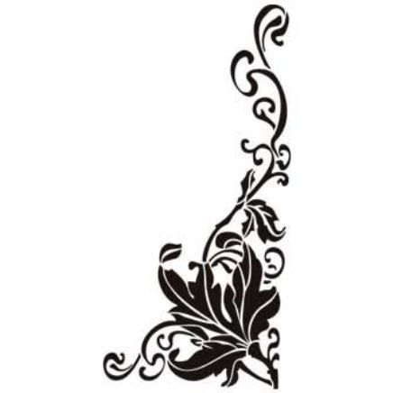 Растительный узор угловой