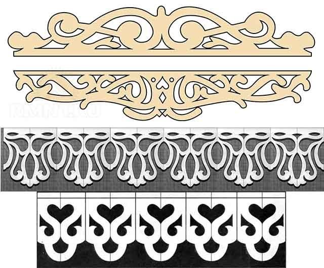 Наличники домовая пропильная резьба вектор