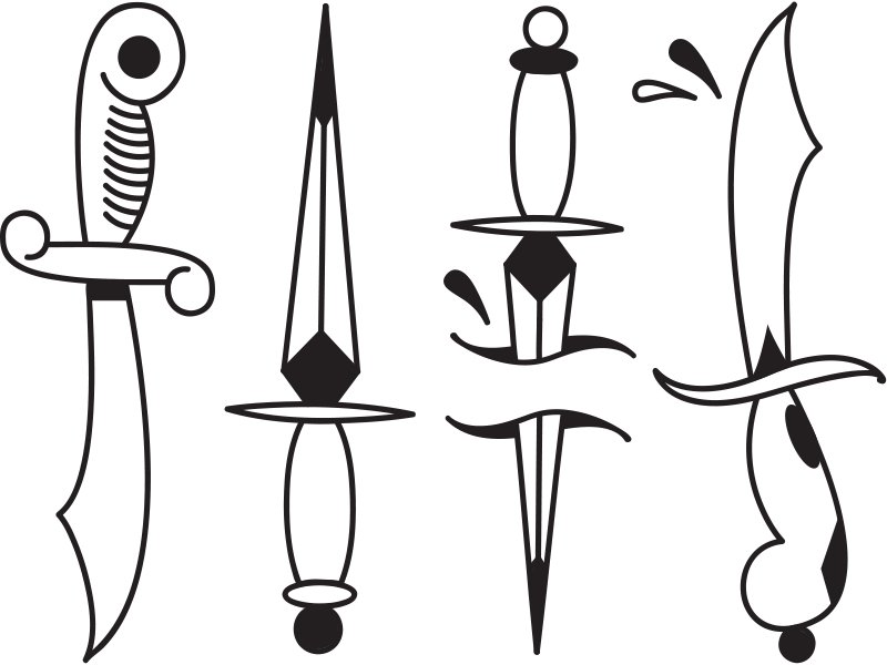 Стилизованный кинжал