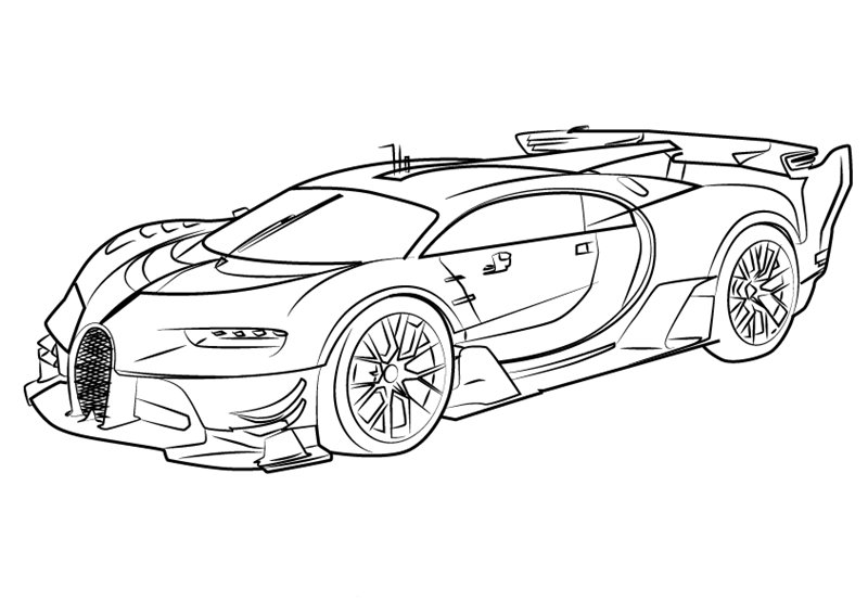 Раскраски машины Бугатти ЧИРОН