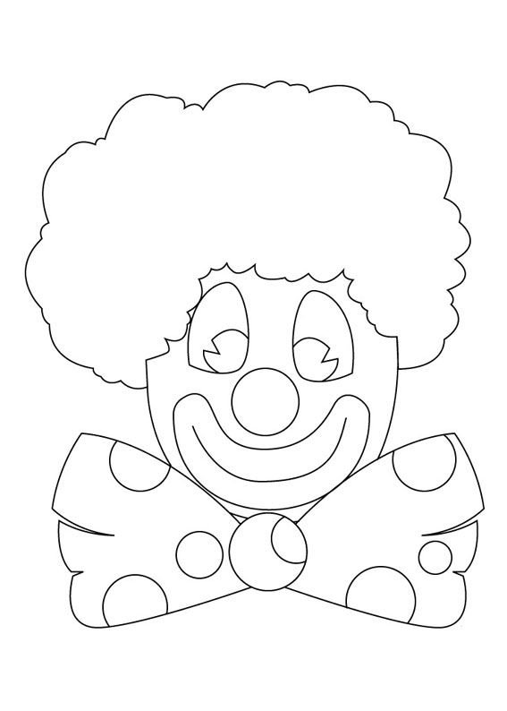 Клоун раскраска