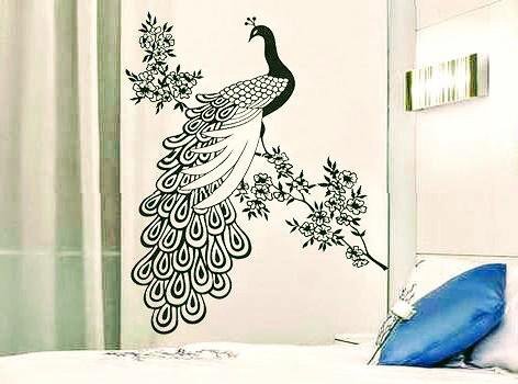 Наклейка на стену Павлин