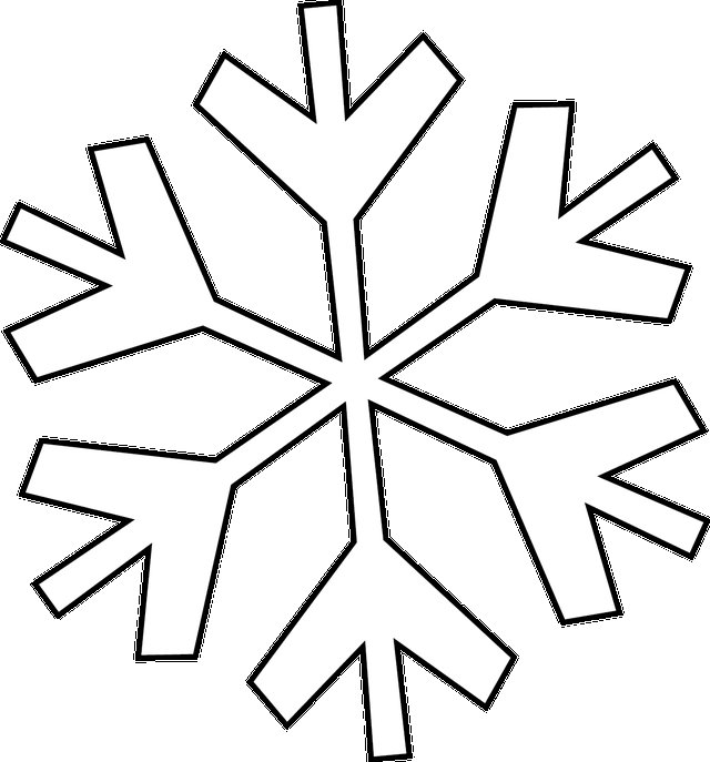Снежинка трафарет для вырезания